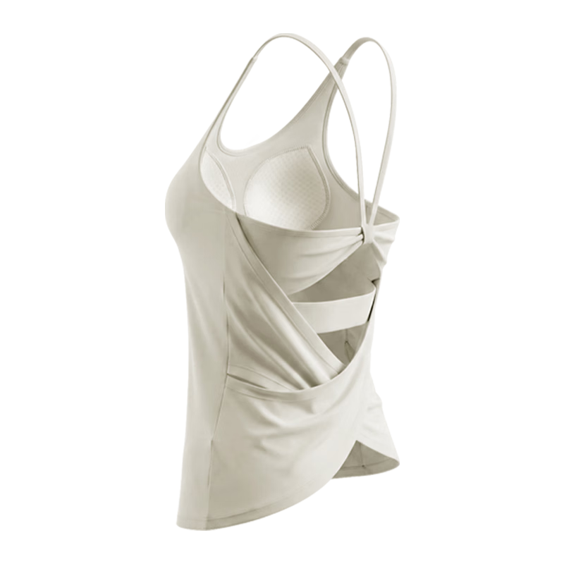 XUEXIMAN Women's Back-Beauty Yoga Vest with Chest Pad, Thin Quick-Dry Sleeveless Sports T-Shirt, Pilates Fitness Top Summer