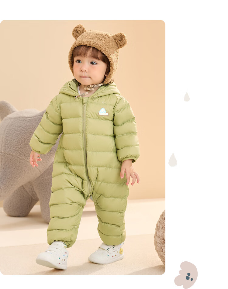 BALABALA Baby Down Jacket Infant Lightweight One-piece Romper Bodysuit Toddler Winter Clothes Boys Girls Cute Cartoon 18