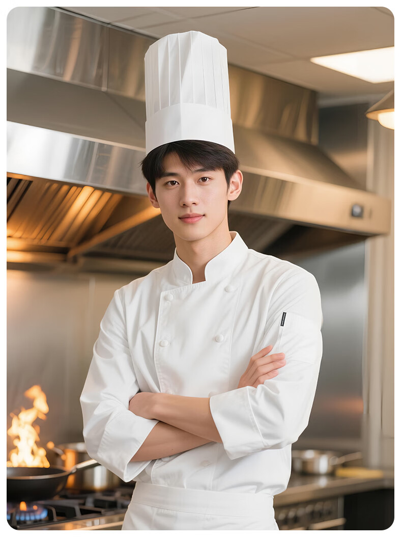 HANMANKE Disposable Chef Hat Unisex Hotel Kitchen White Cooking Cap Bakery Pastry Western Restaurant Chef Hat 4