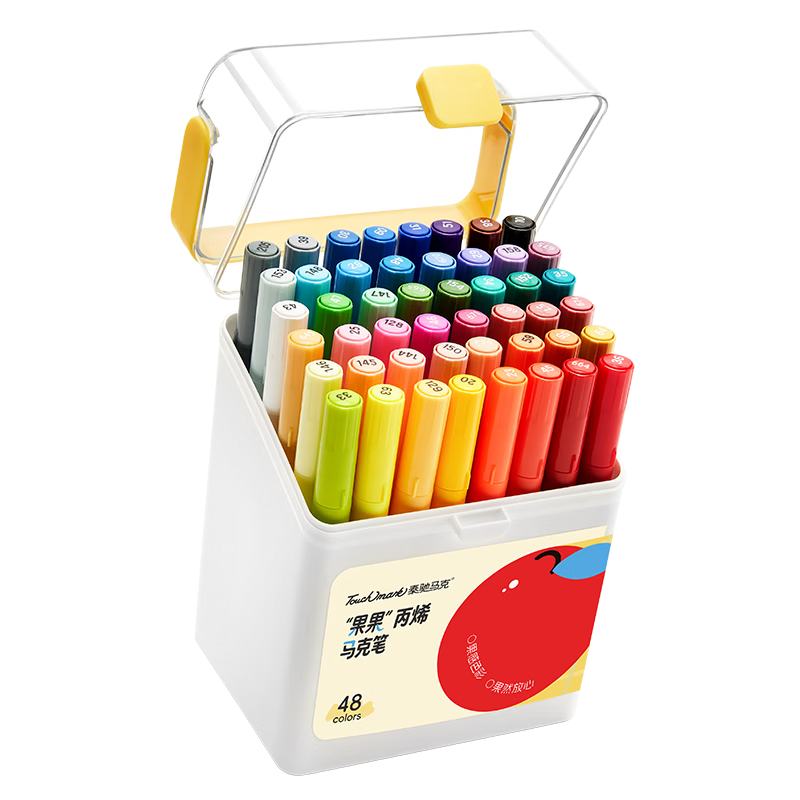 Touch Mark Acrylic Marker 48 Colors Full Set Watercolor Pens Non-Transparent Washable Art Markers for Kids Student Drawing Graffiti Birthday Gift with Free Shipping