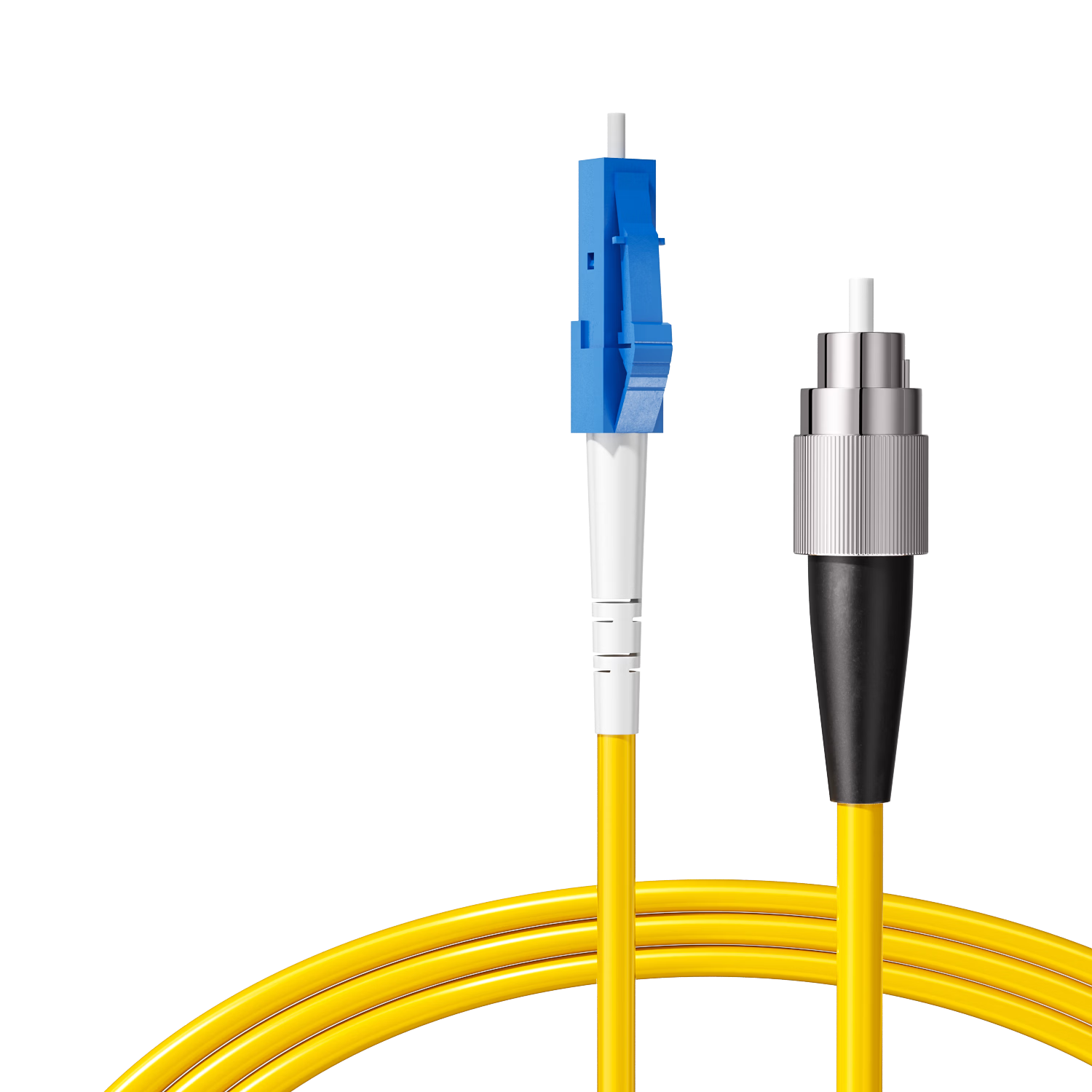 Rongwei Sheng Telecom Grade Fiber Optic Patch Cord LC-FC Single Mode Single Core 3m Engineering Home Fiber Optic Cable Suitable for Optical Transceiver Tail Fiber Connection RWS-GQTX-LC-FC3