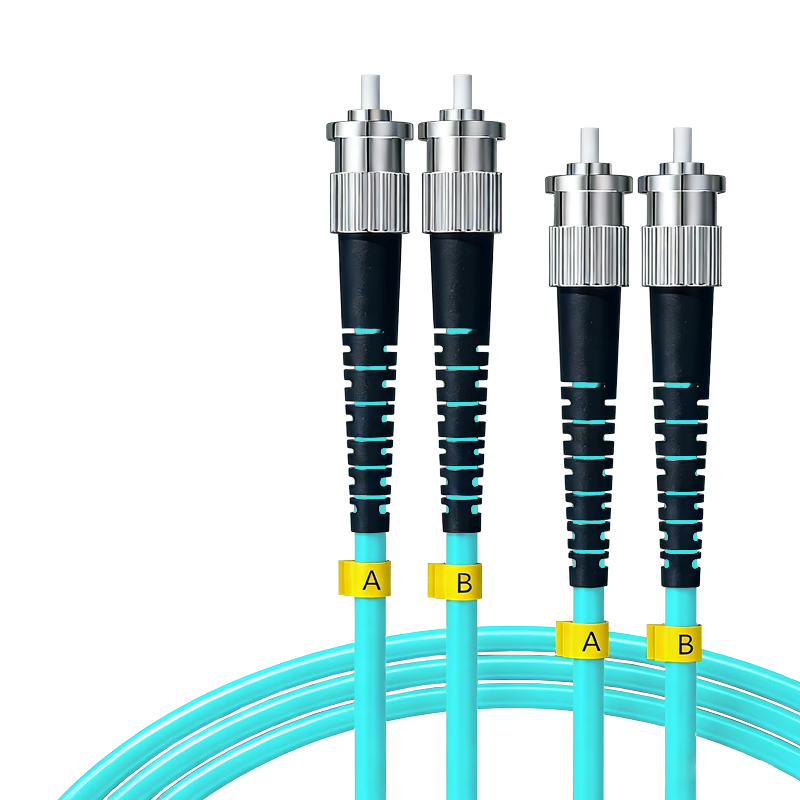Rongwei Sheng Telecom Grade OM3 10G Multimode Dual-Core Fiber Optic Patch Cable ST-ST Low Smoke Halogen-Free Drop Fiber Cable 3m Transceiver Pigtail RWS-STST-3