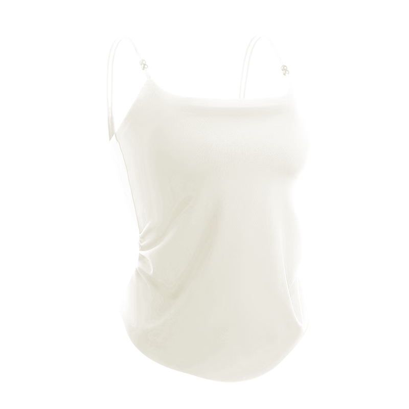 Urban Beauty Women's Camisole with Chest Pad, U-Shaped Hem, Bra-Free Spring Summer Outerwear Tank Top