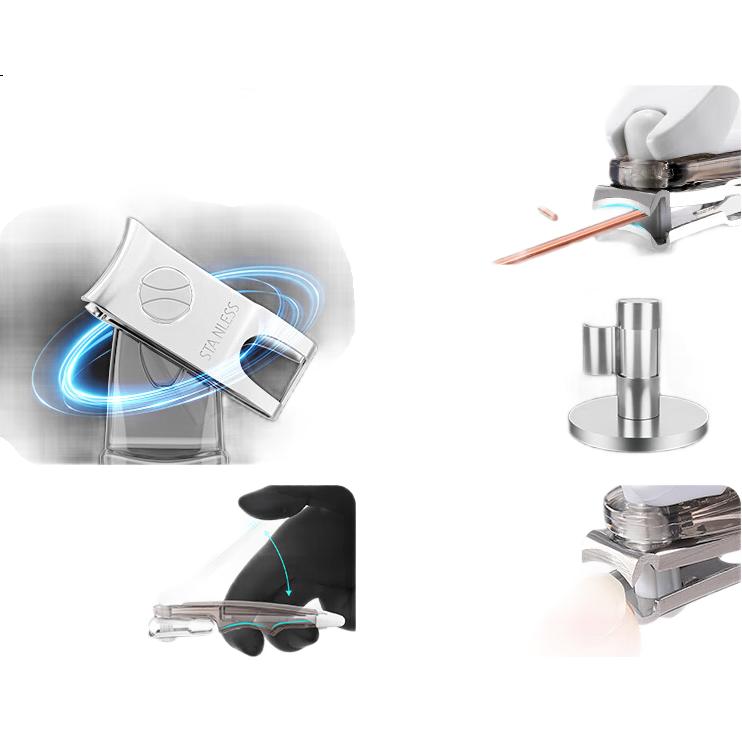 ZWILLING 360-градусный вращающийся маникюрный кусачки из нержавеющей стали, немецкий маникюрный инструмент, анти-брызги