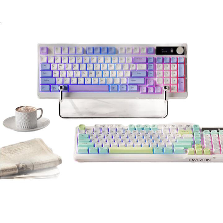 Беспроводная клавиатура и мышь EWEADN V98, механическая, Bluetooth, проводная, RGB, для игр и офиса, совместимая с ПК, ноутбуком, планшетом, iPad