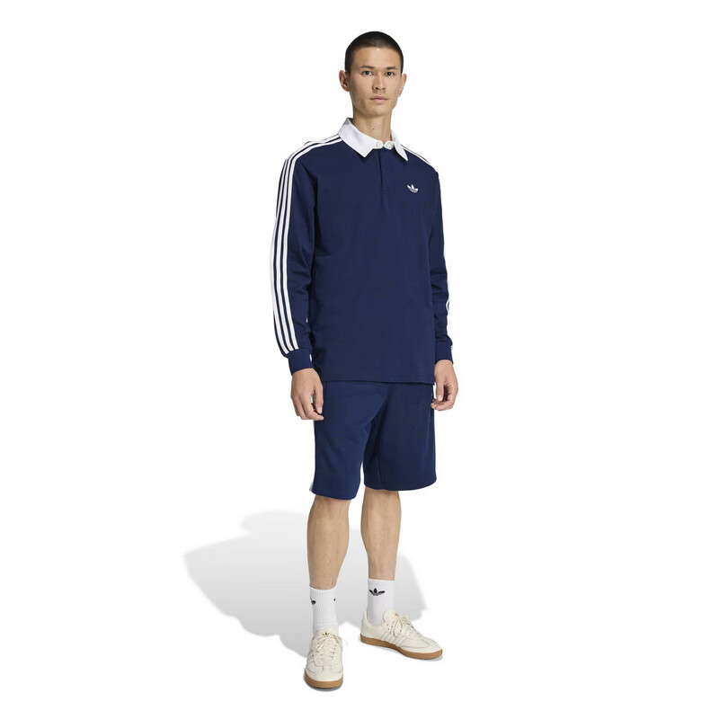 Adidas Originals Men's 3S PL Long Sleeve Polo KE3574 Dark Indigo S 3