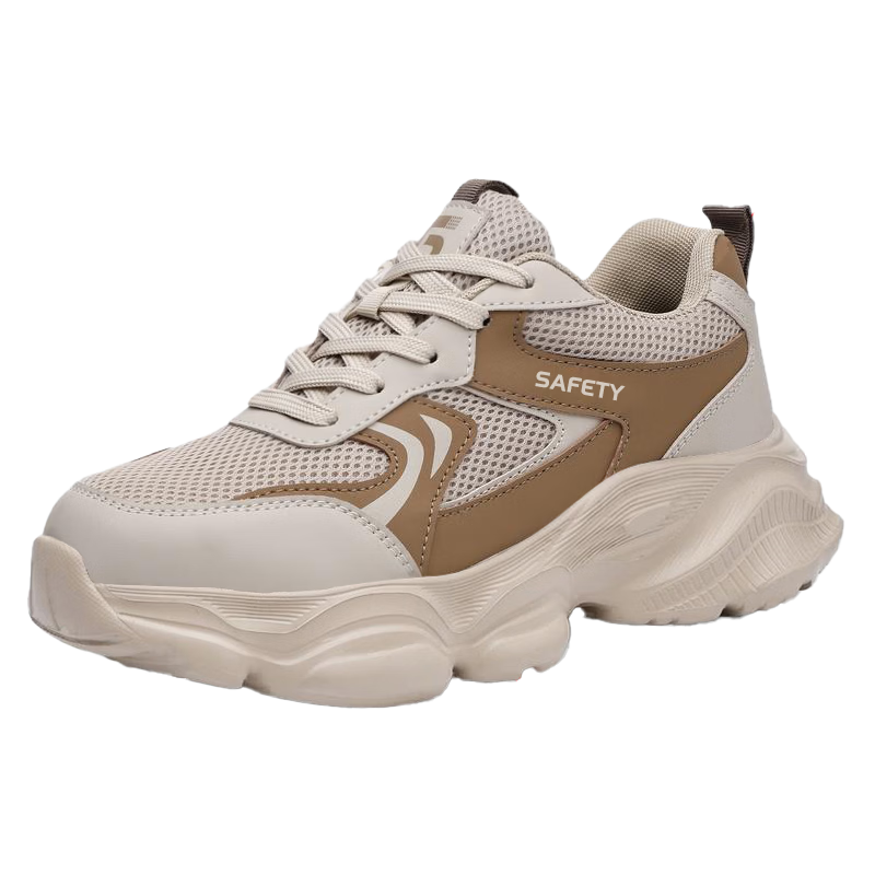 Junbu Safety Work Shoes Unisex Anti-Smash Anti-Puncture Steel Toe Ultra-Light Breathable Comfortable Construction Site Shoes 6009 Size 40