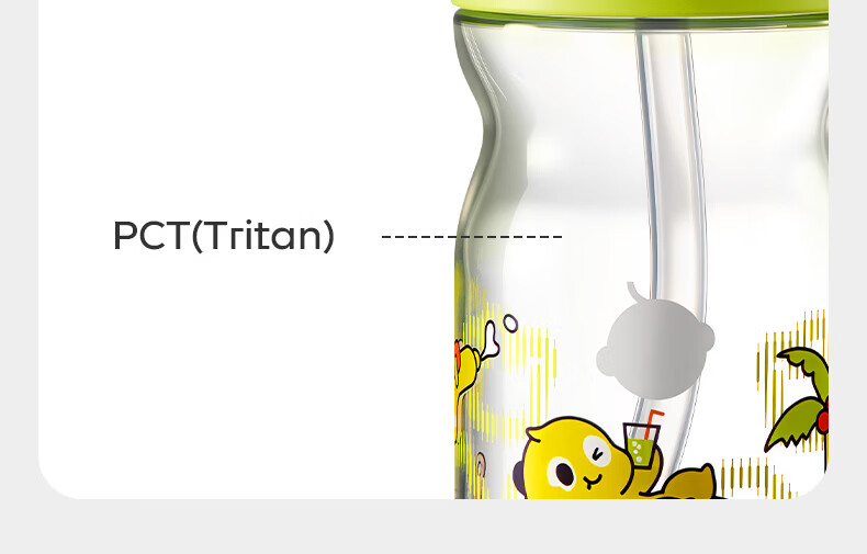 Babycare Children's Water Cup Summer Straw Cup Dual Drinking Outdoor Sports Direct Drinking Cup School Water Bottle Fun Doll 500ml - Red 11