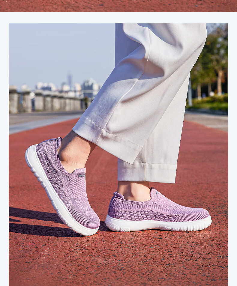 Warrior Mom Shoes Spring Summer New Breathable Cotton Insole Slip-On Mesh Non-Slip Casual Shoes Rose Red Size 37 10