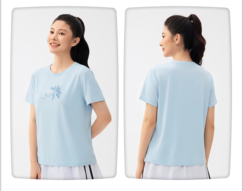 361° Women's Short Sleeve Spring Summer New Sports T-Shirt Quick-Dry Loose Casual Running Top 662624113-3 29