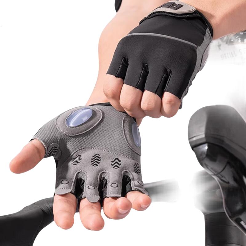 Ousen Cycling Gloves Summer Sports Fitness Outdoor Hiking Men Women Road Mountain Bike Breathable Non-Slip Fingerless Gloves