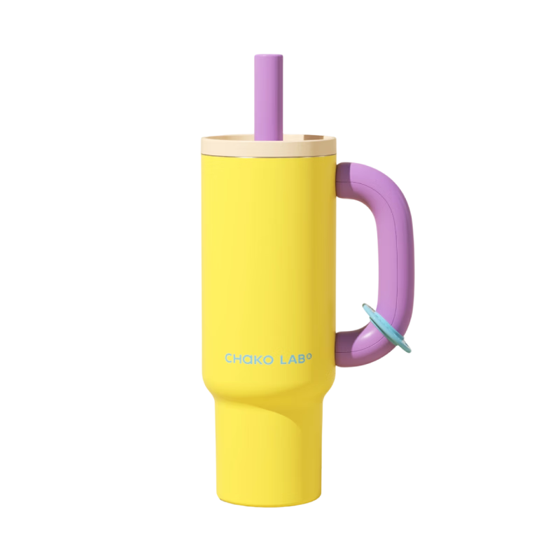 Chakolab Xuju Giant Straw Insulated Tumbler High-Value King Cup Large Capacity Office Autumn Winter Powerful New Water Bottle