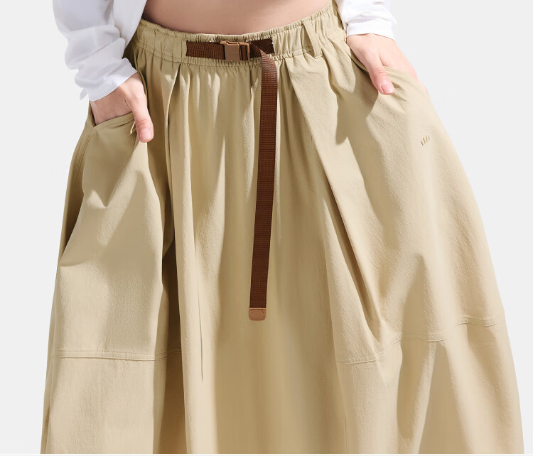 Beneunder Women's Mid-Length Pleated Skirt Water-Repellent Sun-Protective Outdoor Skirt Spring Summer WR005 22