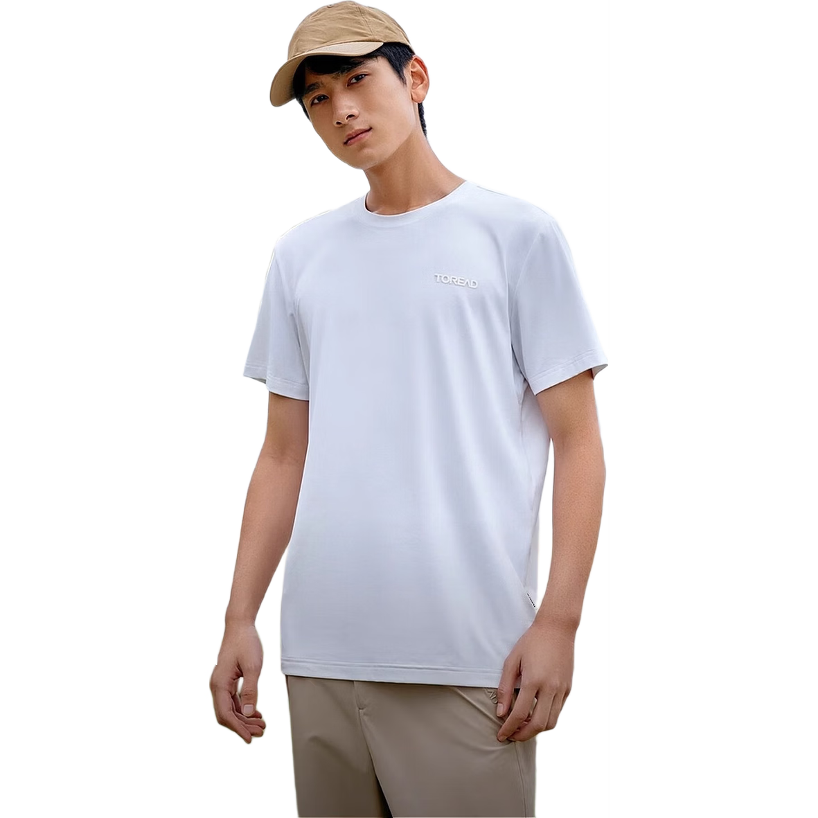 TOREAD Short Sleeve Quick-Dry T-Shirt Outdoor Sports Hiking Mountaineering Sun Protection Stretch Summer Half Sleeve Black Men M