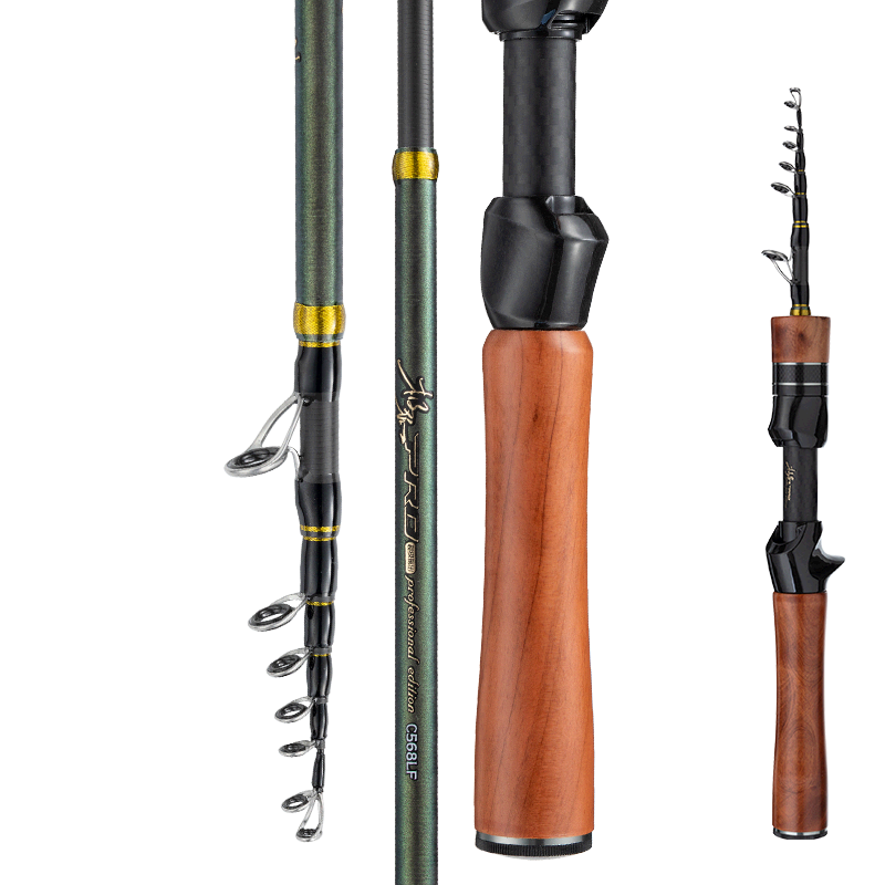 Jihu 1.68m Jihu PRO Telescopic Fishing Rod L-Tuned Micro Lure Rod Whitebait and Mackerel Fishing Rod