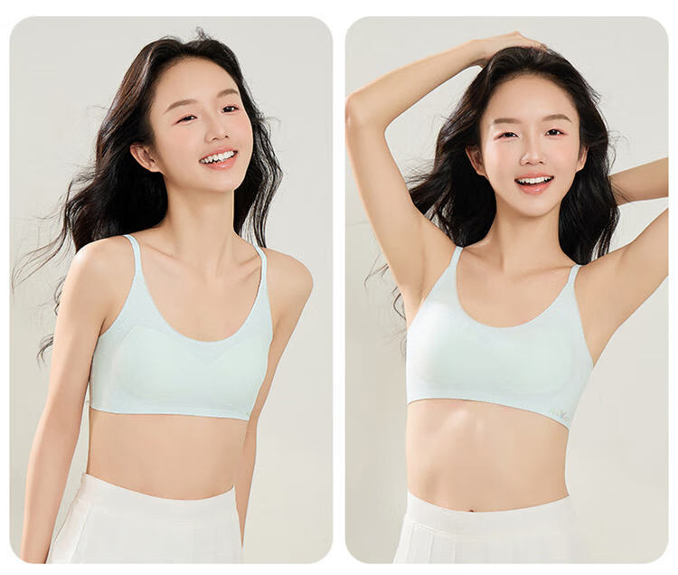 Langsha Girls' Bra Student Teen Development Stage Sports Shockproof Phase Two Small Vest Underwear 13