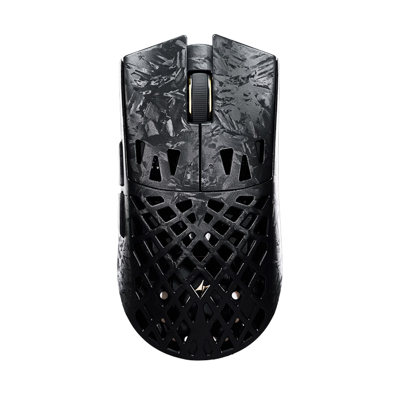 ATK Lie Kong Soul Ghost Wireless Mouse Composite Carbon Fiber Lightweight Hollow Ergonomic Wired Gaming Office Mouse Ghost Exploration Edition Black