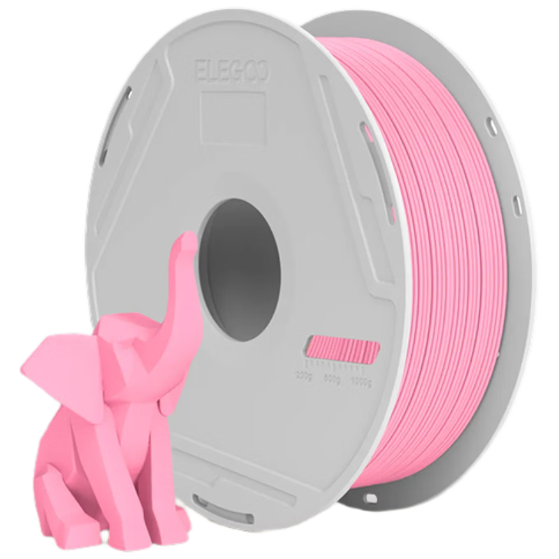 ELEGOO PLA Basic 3D Printer Filament Pink 1.75mm 1kg Removable Spool High Toughness Easy Print Universal Eco-friendly PLA Material