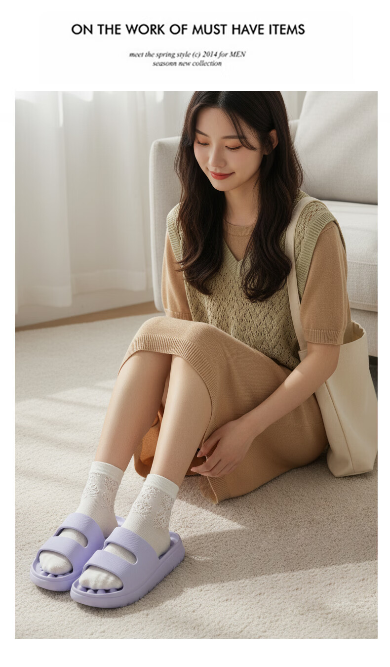 She Enjoy Cooling Slippers Unisex Home Bathroom Hollow Massage Cloud Walking Slippers 11