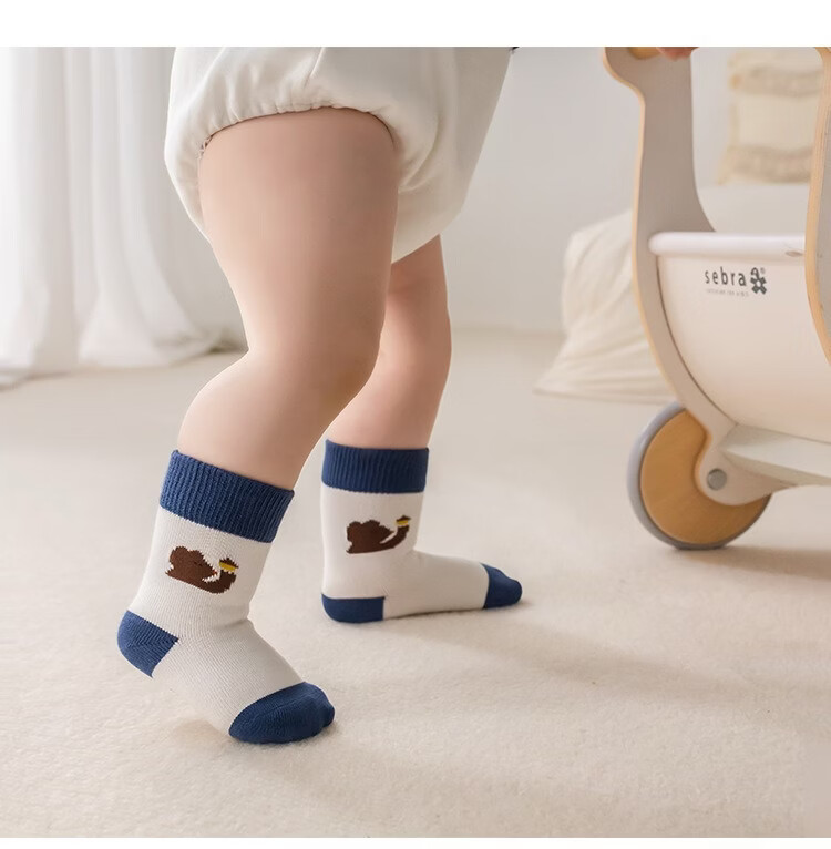 Five Cotton Flowers 5-Pair Children's Socks Spring Summer Combed Cotton Breathable Cartoon Mid-Calf Seamless Baby Socks Class A 11
