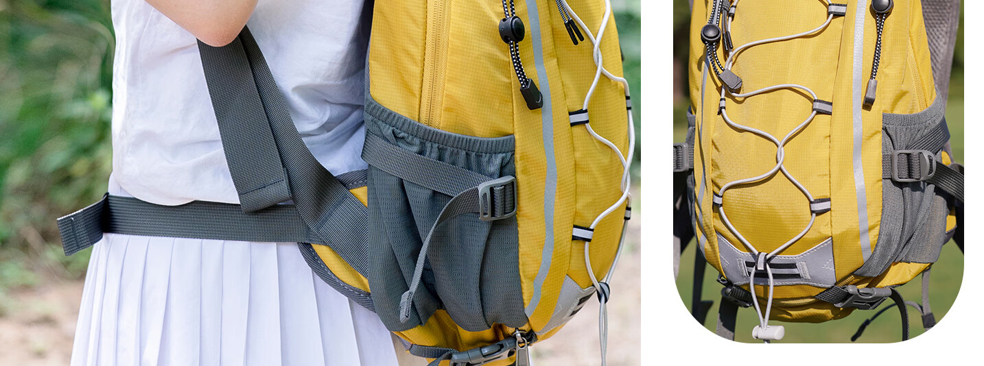 Saipu Outdoor Hiking Backpack Lightweight Waterproof Professional 28L Double Shoulder Bag for Men and Women - Classic Black 15