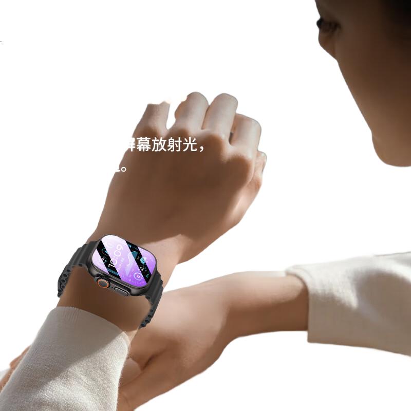 Защитная пленка Smorss для Apple Watch Ultra 3/Ultra 2/1, 2 шт., закаленное стекло, защита глаз, полное покрытие, устойчивость к царапинам и падениям