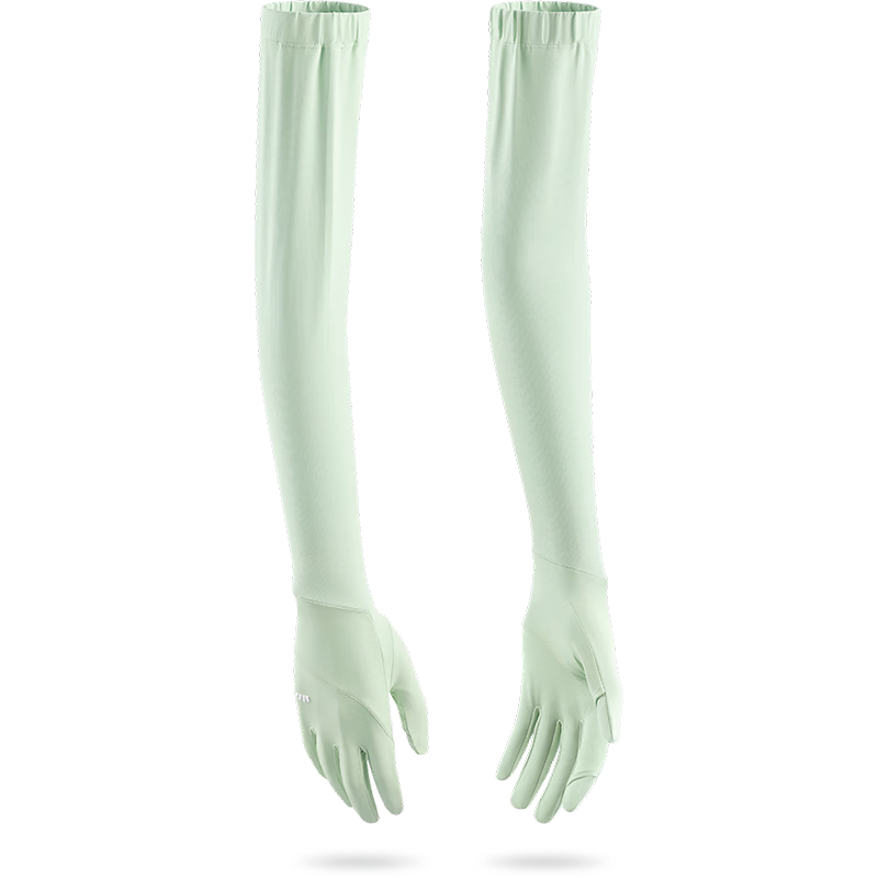 Beneunder Long Sunscreen Arm Sleeves Women's Ice Silk UV Protection Gloves Clear Spring Green AS002