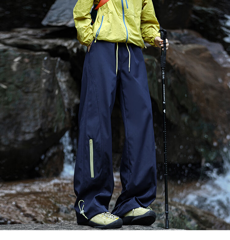 SWAMP AREA Mountain Outdoor Men's Spring Summer Functional Waterproof Lightweight Softshell Hiking Pants KS693 Black M 4