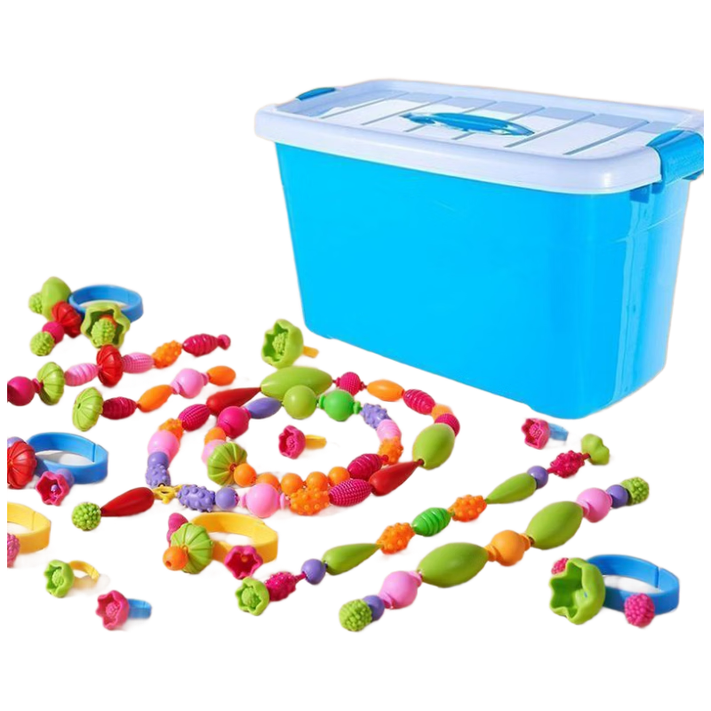 SHIGUANGXUE Versatile Pop Bead Educational DIY Handmade Bracelet Necklace Bead Stringing Ring Children's Day Gift
