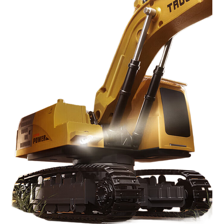 COODORA Alloy Remote Control Excavator Toy Car Digging Machine Rechargeable for Boys Ages 3-6 Children's Day Gift