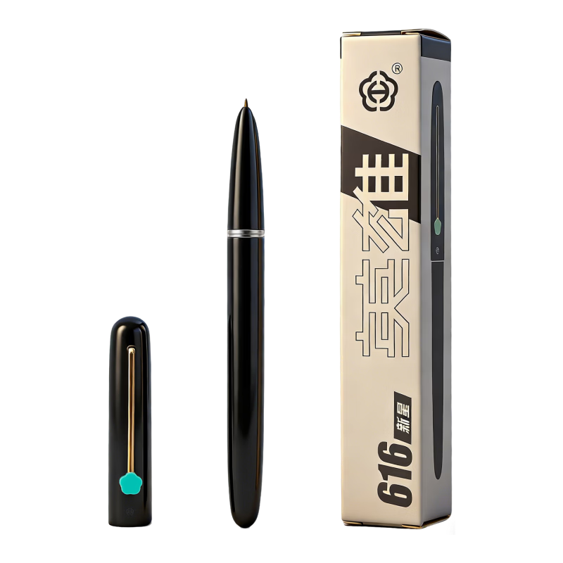HERO Fountain Pen 616 NOVO Student Children's Day Gift Practice Pen Primary School Student Fountain Pen Refillable Ink Cartridge Unisex Beginner Diamond Black