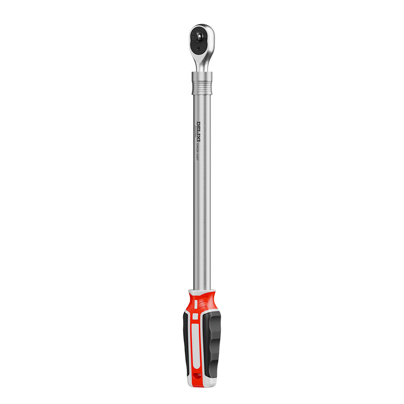 Delixi Industrial Grade 1/2 Large 72-Tooth Extended Telescopic Ratchet Wrench Socket Quick Wrench Labor-Saving Bidirectional