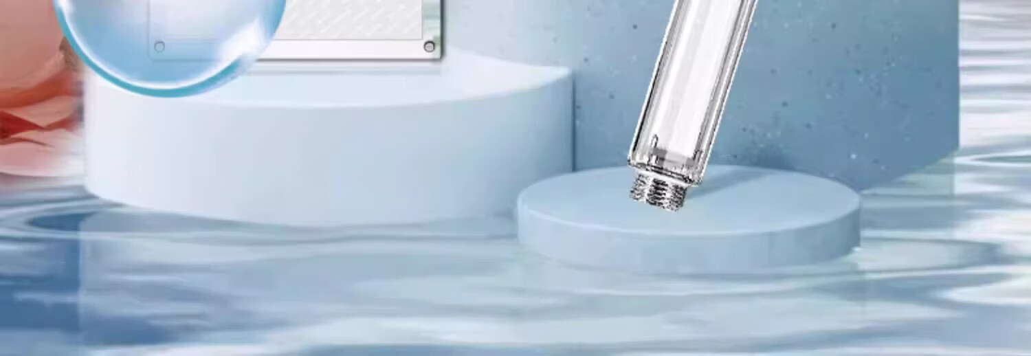 MUGE High-Pressure Filtered Shower Head with Chlorine Removal and Replaceable Filter Cartridge, Powerful Water Flow Handheld Showerhead 15