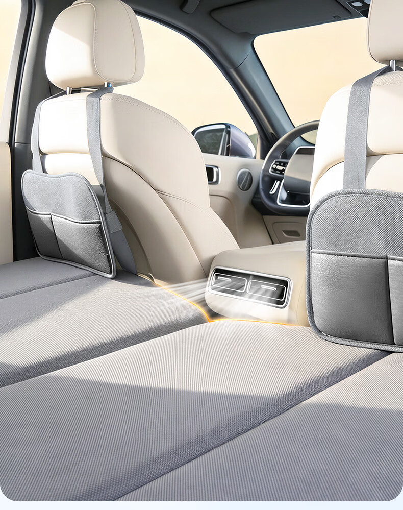 Huiduoduo Car Rear Seat Sleeping Mat Foldable Mattress Backseat Sleeping Aid Travel Cushion Support 24
