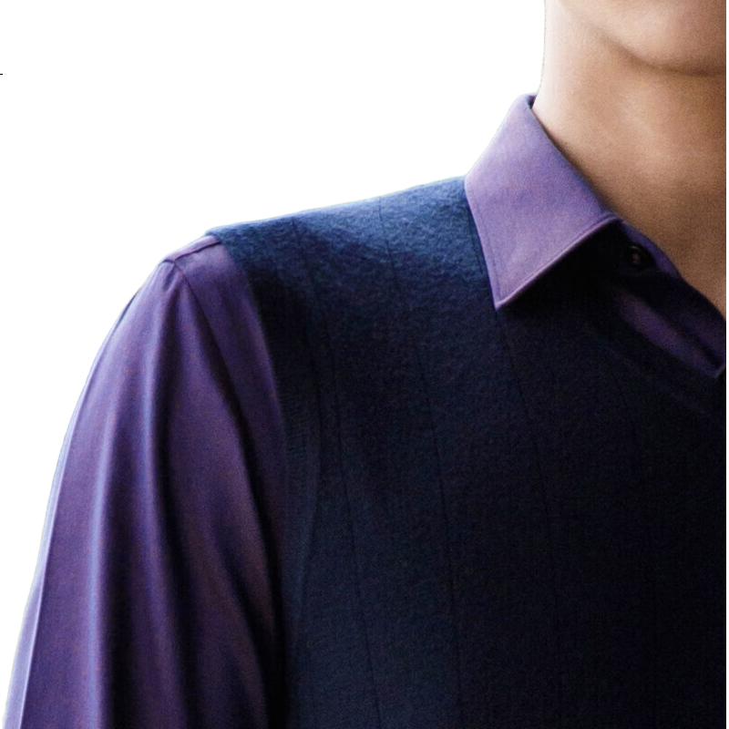 YOUNGOR Men's Sweater, Winter Business Casual Sweater Vest for Young Men, Navy Blue, 115cm