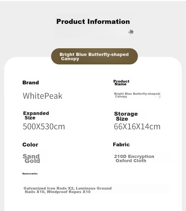 WhitePeak Silver-Coated Hexagonal Sunshade Tent for Outdoor Camping, Sun Protection, Rain Protection, Portable Picnic Tarpauli 9
