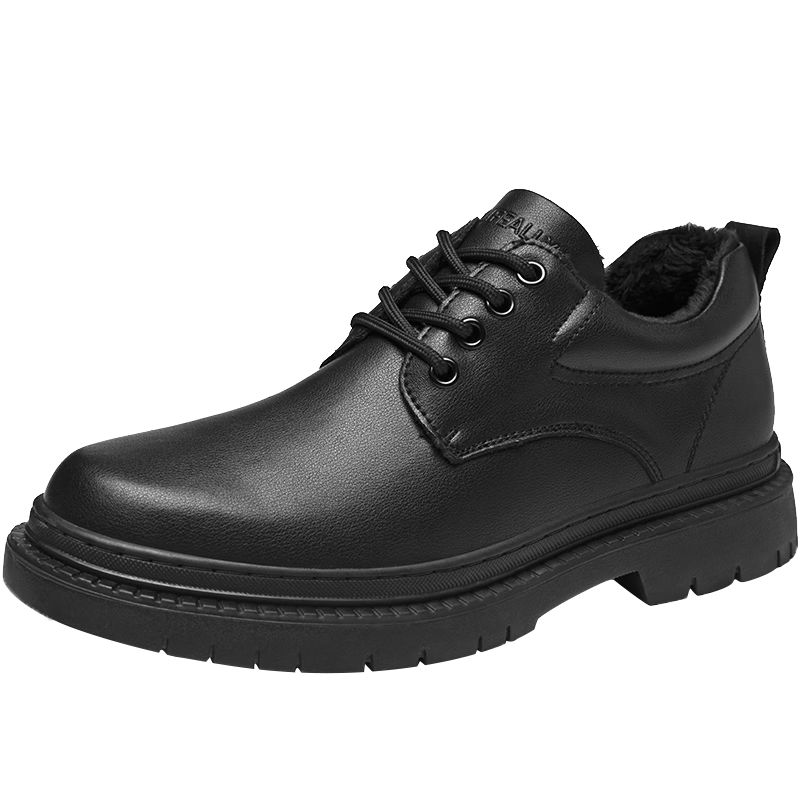 HLA Men's Business Casual Thick-Soled Height-Increasing Derby Shoes HAAPXM1EFE066 Black Size 43