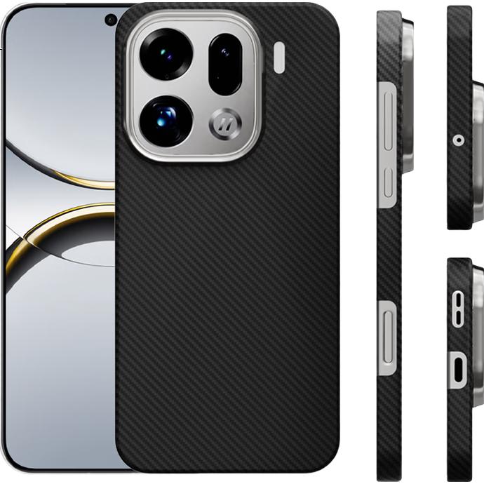Защитный чехол CONGA Kevlar Aramid Fiber для OPPO Find X9 Pro, ультратонкий, полноэкранный, ударопрочный, с рассеиванием тепла, с магнитным кольцом