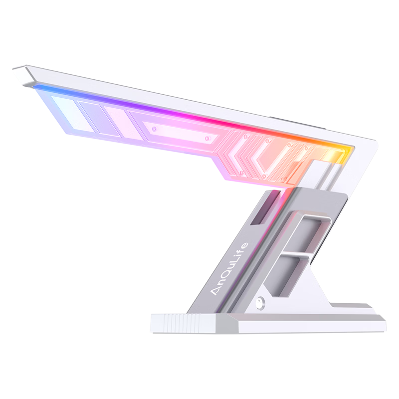 ANQULIFE Graphics Card Bracket ARGB Sync Magnetic White Z-Shaped Jack Support Stand for Desktop PC Compatible with 40 and 50 Series AQ-B014