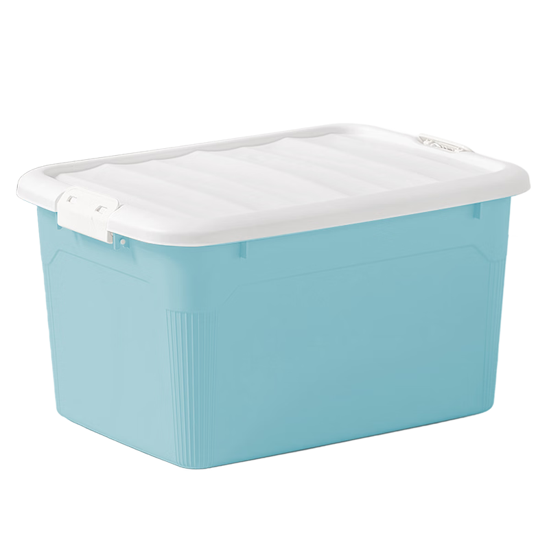 JD Original Large Plastic Storage Box, Clothes Organizer, Toy Container, Car Trunk Storage Bin, 75L, Blue