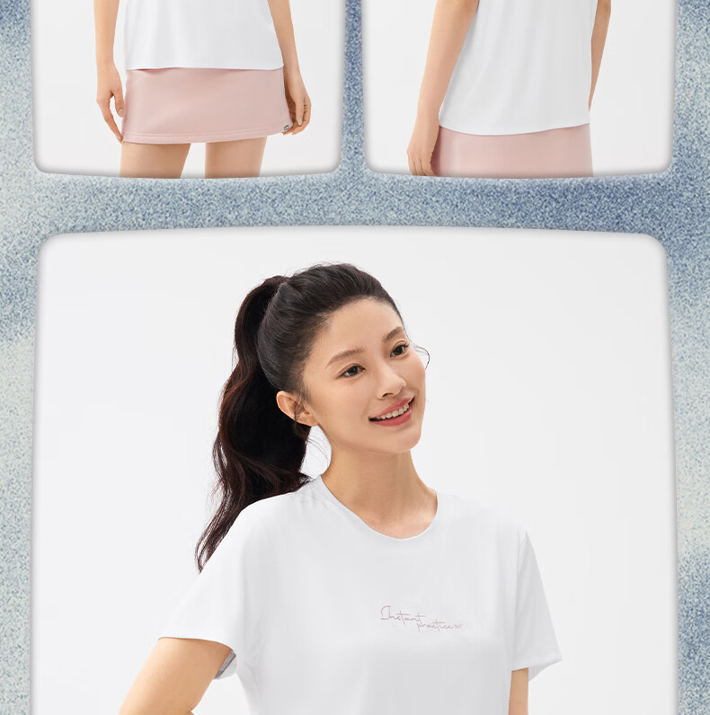 361° Women's Short Sleeve Spring Summer New Sports T-Shirt Quick-Dry Loose Casual Running Top 662624113-3 17