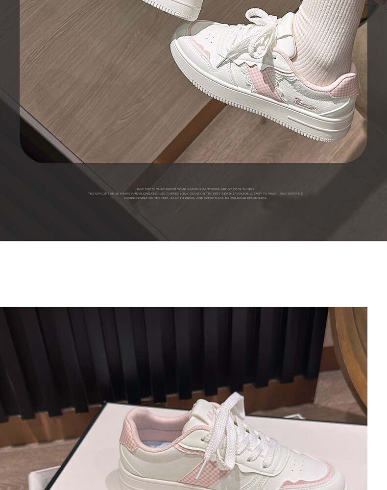 Warrior Official Women's Sneakers 2026 Summer New Breathable Versatile White Pink Shoes Women Size 39 13
