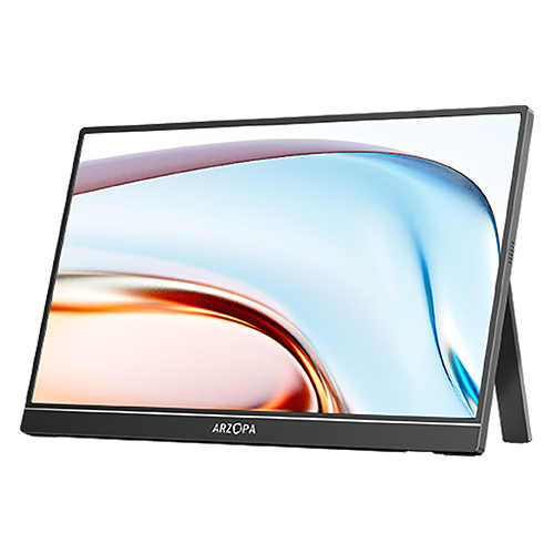 ARZOPA 14-Inch Portable Monitor, Laptop Secondary Screen Switch, PS5/4 Display, A1 GAMUT SLIM, Obsidian Black