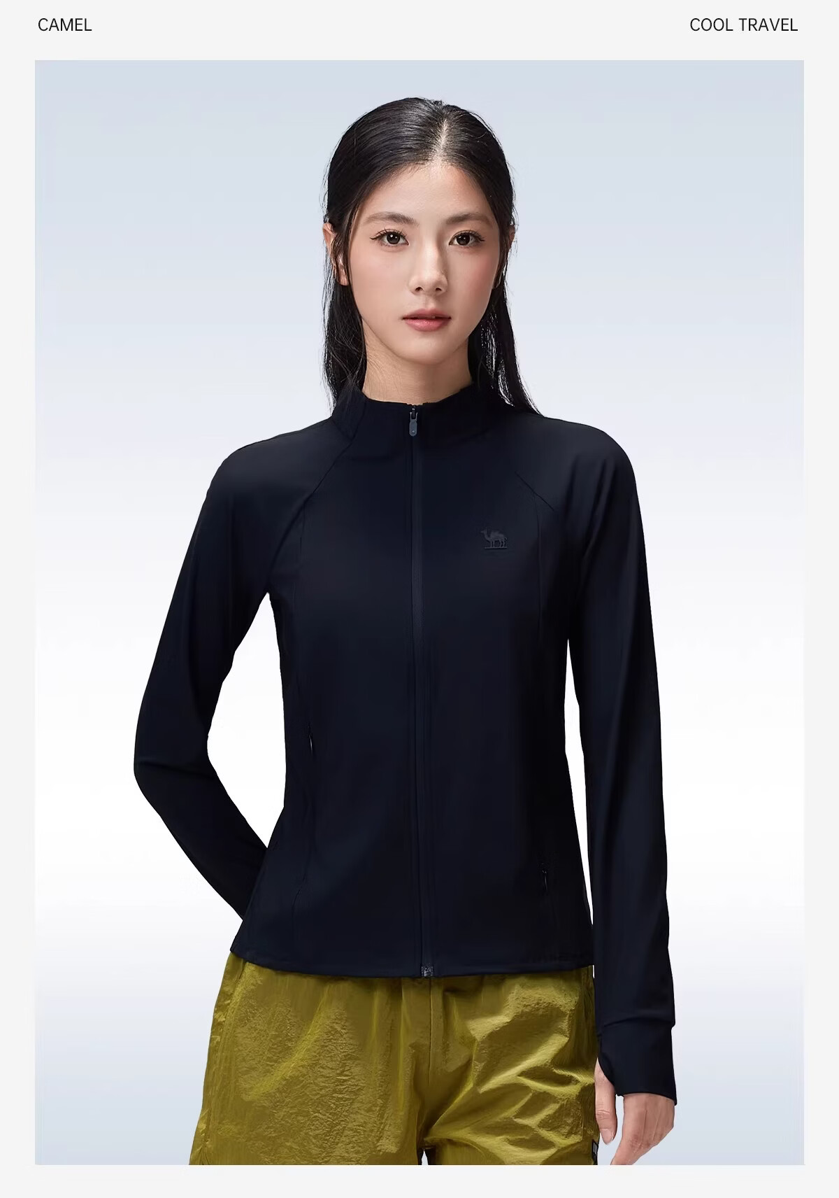 Camel Women's Stand Collar Sun Protection Jacket 2026 Spring Summer New Original Yarn Cool Breathable Sports Casual Short Jacket for Men 21