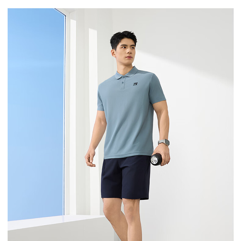 361° Men's Short Sleeve T-Shirt Spring Summer Sports Quick-Dry Running Fitness Polo Shirt 652624109H-5 34