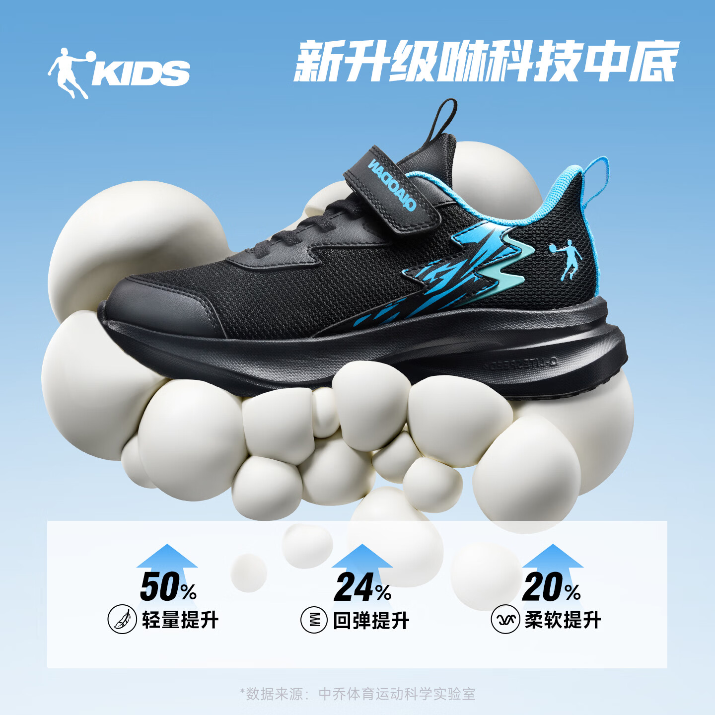 Jordan Boys' Running Shoes Kids Spring Autumn [Chasing Light Pro] Mesh Sports Shoes Blue/White/Green Size 39