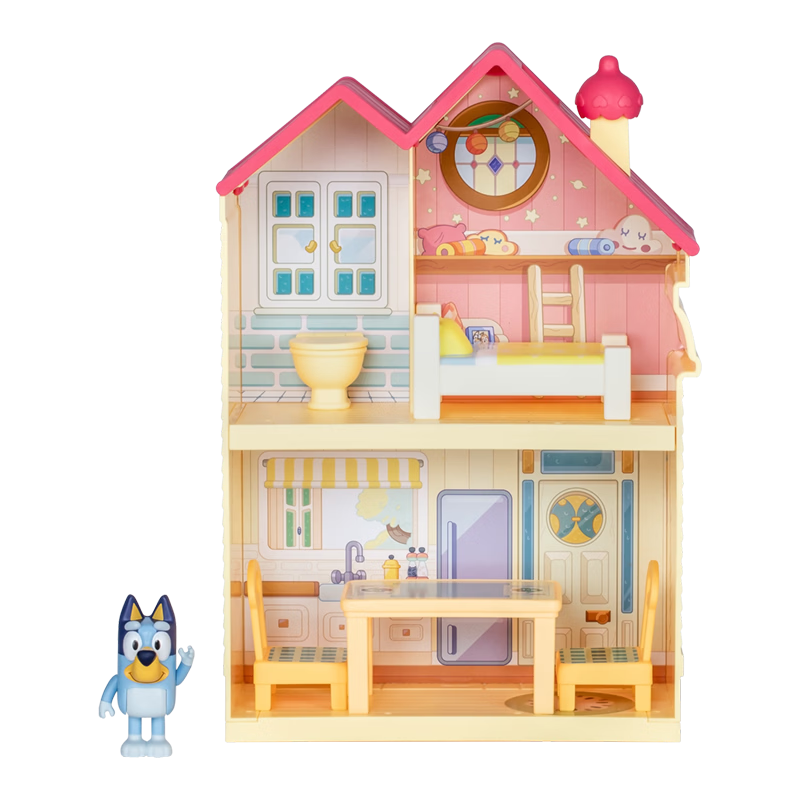 MOOSE Authentic Bluey Mini House Doll Toy Role Play Popular Children's Day Gift Toy