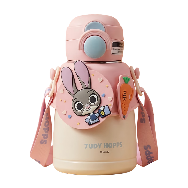 Baoshi Genuine Children's 316 Stainless Steel Insulated Water Bottle with Dual Drinking Ports, Elementary School Student Strap Direct Drinking Straw Cup - Judy