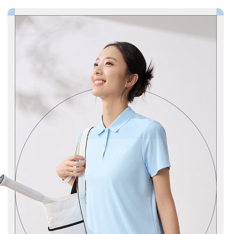 361° Women's Short Sleeve T-Shirt Spring Summer Quick-Dry Polo Shirt Sports Running Training Top 662624112H-1 1