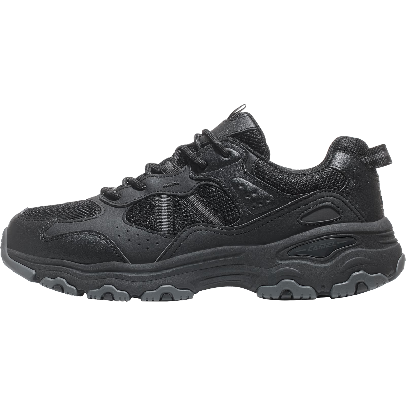 CAMEL Xinghai 2nd Generation Men's Breathable Thick-Soled Casual Sports Shoes K16B09L7075 Black/Castle Gray Size 42
